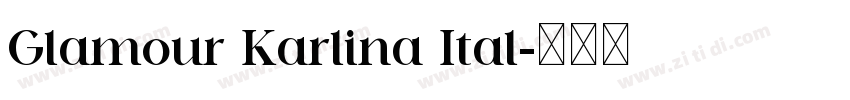Glamour Karlina Ital字体转换